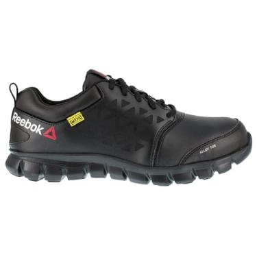 Imagem de Reebok Tênis masculino de trabalho atlético com amortecimento e biqueira de segurança Sublite com protetor interno Met Guard Industrial e de construção, Preto, 6.5 Wide