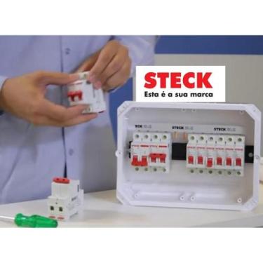 Imagem de Centrinho steck pvc embutir para 16 disjuntores sem barramento branco