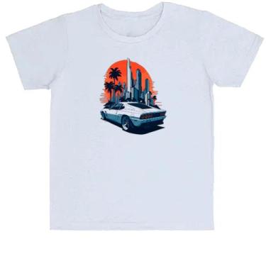 Imagem de Camiseta Infantil Ferrari Branca Sunset - Alearts, 4