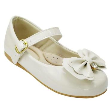 Imagem de Sapatilha Infantil laço Branco Confortavel 2009 - B2A KIDS, Off white,