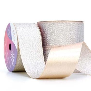 Imagem de Fita de Cetim Com Lurex Prata Nº 09 38mm Com 10 Metros - Cinderela, CH