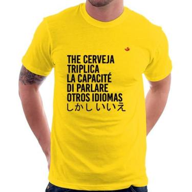 Imagem de Camiseta The cerveja triplica la capacité di parlare otros idiomas - F