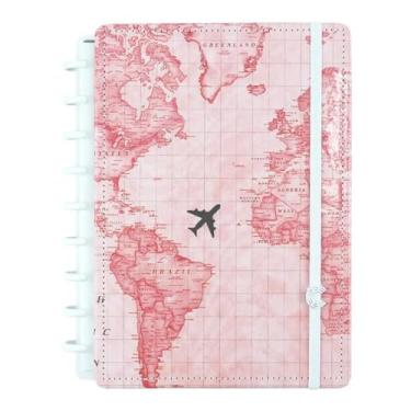 Imagem de Caderno Inteligente, Médio, Gocase Mapa Mundi, 190x255 mm, 80 Folhas