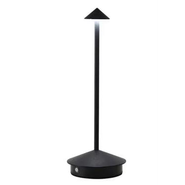 Imagem de Luminaria de Mesa LED 3 Tons Controle de Intensidade Abajur USB Bateria Recarregavel Casa Quarto Cabeceira Home Office