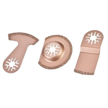 Imagem de 3pcs Segmentos Oscilantes Ferramentas Multifuncionais de Carboneto de Serra de Lâmina Definida para Cimento e Polimento de Azulejos de Cerâmica