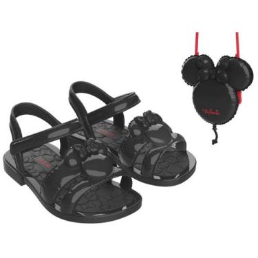 Imagem de Sandália Infantil Menina Grendene Kids Minnie Pop, Preto, 25
