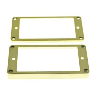 Imagem de KAISH 2 peças de anel captador Humbucker dourado base plana moldura inferior para guitarra Epiphone LP
