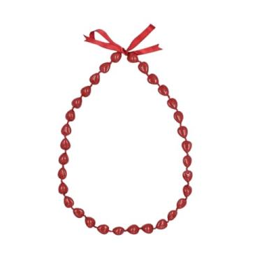Imagem de QRH Colar de Nozes Kukui Lei de Formatura Class of 2025 Colar Colorido de Nozes Grossas Laço Havaiano Luau Lei Colar para Mulheres e Homens, Madeira, Sem Pedra Preciosa
