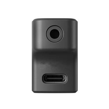 Imagem de DBEIXIWEI Adaptador de áudio para câmera adaptador de microfone externo com portas tipo C e 3,5 mm adequado para câmera de ação Insta 360 Ace/Ace Pro