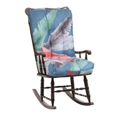 Imagem de Zorpupoa Conjunto de almofadas de cadeira de balanço, almofadas de cadeira de balanço espessas com laços, almofadas de assento macias adornadas nas costas e almofadas de assento para casa, cozinha,