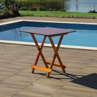 Imagem de Mesa Dobrável Bar 70x70 de Madeira Mel - Móveis Britz