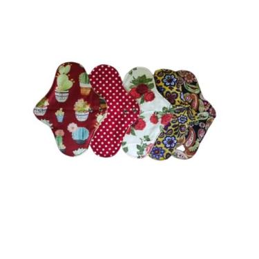 Imagem de Absorventes ecológicos reutilizáveis de pano para fluxo intenso kit c/