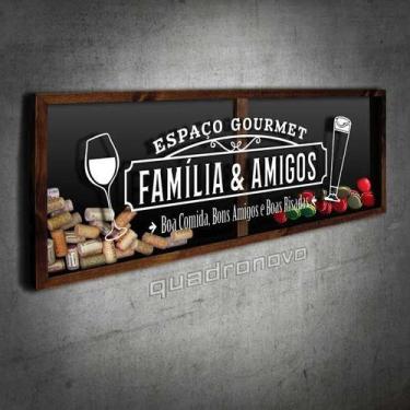 Imagem de Porta Rolhas e Tampinhas Panorâmico - Espaço Gourmet- Quadro Novo, Mar