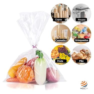 Imagem de Saco Celofane P/Presente Transparente 30x45cm Kit 100 Unidades