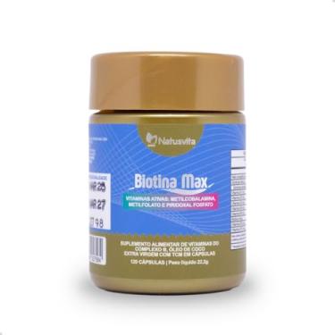 Imagem de 120 cápsulas Biotina Max 45mcg Forma Ativa + B1 B2 B3 B5 B6 B9 B12 com TCM e Óleo de Coco em softgel