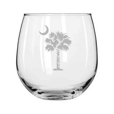 Imagem de MIP Brand Taça de vinho para palmetto de vinho tinto ou branco Carolina do Sul Palm Moon (sem haste de 473 ml)
