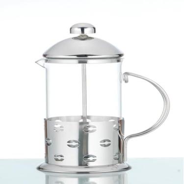 Imagem de Cafeteira Manual Prensa Francesa 350ml Aço Inox Prateada，Adequado para cozinhar café, fazer chá