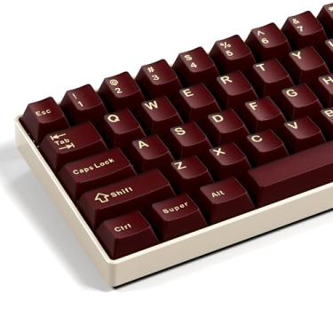 Imagem de GMKWTL XVX teclas vermelhas, conjunto de teclas PBT Double Shot 75 por cento, teclas de teclado Cherry Profile compatibilidade com teclado mecânico ANSI Layout MX Switches