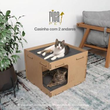 Imagem de Casinha Para gato e cachorro pet caminha 2 andares luxo premium maddei