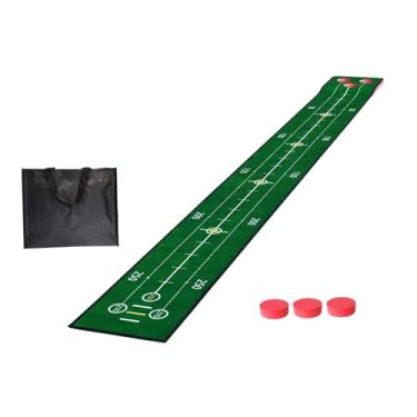 Imagem de simhoa Guia de alinhamento de putting de golfe MAT AIDA de TREINAMENTO de GOLF GOFT para EXERCÍCIO GOLFING Indoor, Bolas Vermelhas Sem Putter