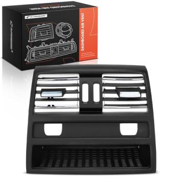 Imagem de A-Premium Grade de ventilação de ar condicionado compatível com BMW 520i 2014-2016, 528i xDrive 2010 2012-2016, 530i 2010 2012-2013, 535d 2014-2016, 535i GT, console central traseiro, preto e cromado