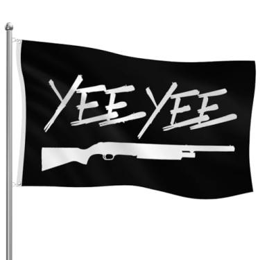 Imagem de Bandeira de espingarda Yee Yee de dupla face para ambientes internos e externos, 9 x 1,5 m