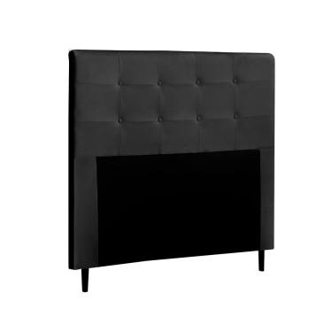 Imagem de Cabeceira Luna Casal 193 Cm Courino Preto- Italian Flex