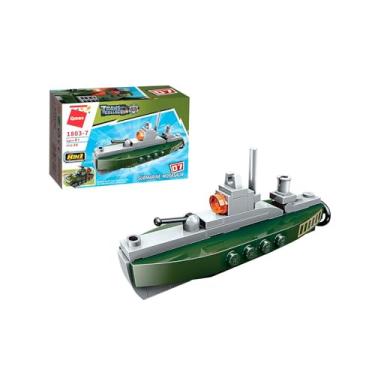 Imagem de Keepplay Bloco de Montar Submarino Militar Combat Zones Series