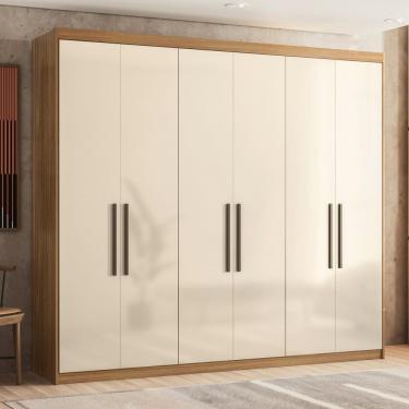 Imagem de Roupeiro de Casal Venice 100% MDF 2 Gavetas - Amendola Touch/ Off White Demóbile