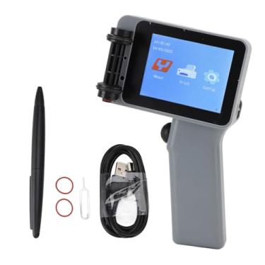 Imagem de Pistola de Jato de Tinta Portátil, Impressora Portátil Com Tela de Toque de 4,3 Polegadas para QRCode, Logotipo, Código de Barras, Número do Lote, Impressão de Texto Em Madeira