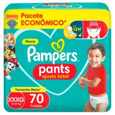 Imagem de Fralda Pampers Pants Ajuste Total tamanho XXXG com 70 Unidades Descartáveis