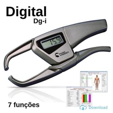 Imagem de Adipômetro científico digital dgi cinza ( 7 Funções ) com software
