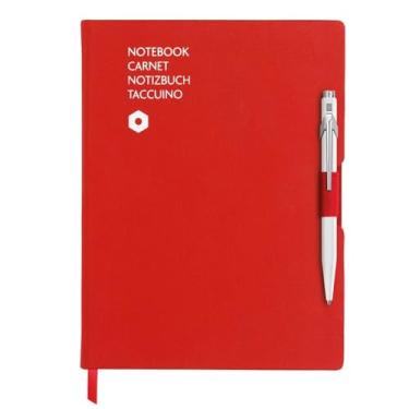Imagem de Conjunto de presente Caran d'Ache 849 NF8491-403, vermelho, caderno A5, caneta esferográfica branca incluída
