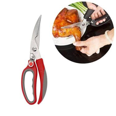 Imagem de Tesoura Multiuso Aço Inox Prime Com Trava Ideal para Frango e Peixes - Tuut