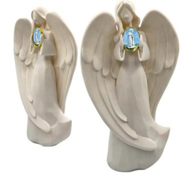 Imagem de Imagem Santo Catolico Segurando Relicario Nossa Senhora de Fatima Anjo