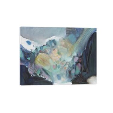 Imagem de Impressões em tela de arte de parede abstrata. Imagem de arte em tela. Impressão em tela. Abstrato 23. Pinturas modernas para sala de estar prontas para pendurar 20x25cm-8x10in emolduradas