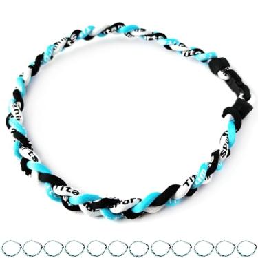 Imagem de Pacote com 12 colares de beisebol de corda de titânio tornado de corda de beisebol, 18", nylon e titânio, Sem Pedra Preciosa