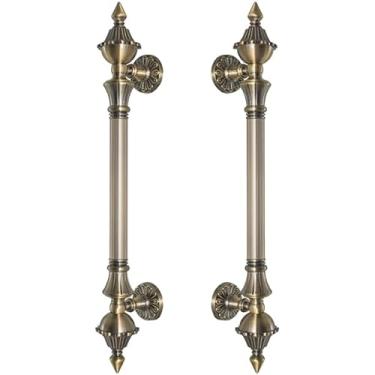 Imagem de Puxador Duplo Classic 530mm Porta Pivotante Correr Passagem Madeira Vidro Colonial 53cm Clássico Rústico Retrô Máxima Metais (Bronze Antigo)
