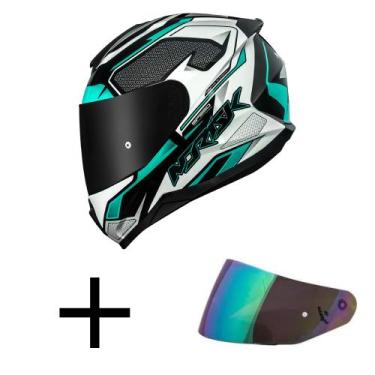 Imagem de Capacete Norisk Razor Speed Max Preto e Verde Mais Viseira Camaleão, 6