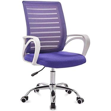 Imagem de LILINWAN Cadeira de mesa de escritório em casa poltrona cadeiras de mesa, cadeira de mesa giratória Er L, cadeira de malha de computador, cadeira de apoio de braço