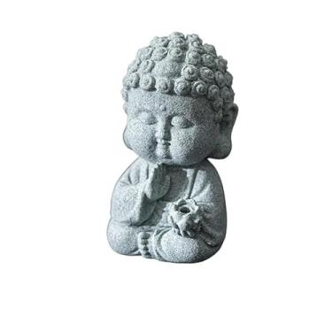 Imagem de FTOQWZXV Censário de cachoeira criativo pequeno buda incenso para casa, interior, mesa, chá, animais de estimação, ornamentos de estilo chinês, queimador de incenso de cerâmica (A)