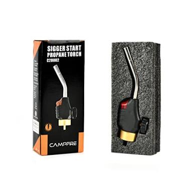 Imagem de CAMPFIRE Tocha de propano de solda a gás de partida com gatilho de propano de alta intensidade, especialmente para combustível MAPP, tocha de soldagem a gás de partida de gatilho de mão, tocha de