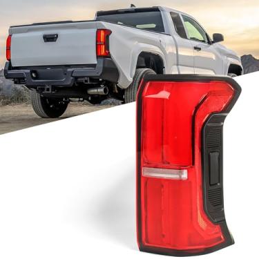 Imagem de Huray Conjunto de luz traseira de LED direito completo para Toyota Tacoma 2024 2025, lanterna traseira RH com interruptor de porta traseira, estilo original, lâmpada de freio traseira sem substituição