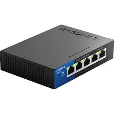 Imagem de Interruptor Gigabit de 24 portas Linksys (LGS124), Black/Blue, 5-Port