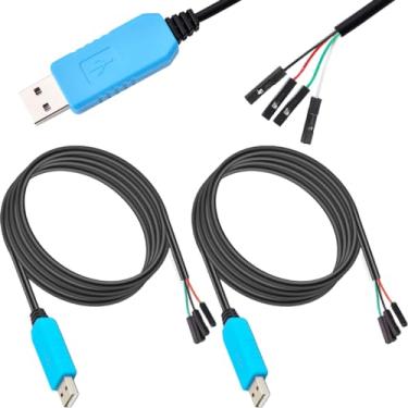 Imagem de DKARDU 2 peças PL2303 PL2303GL USB para cabo serial TTL suporte Win 11 em vez de controle de depuração PL2303TA cabo de download conversor serial download cabo flash 5V
