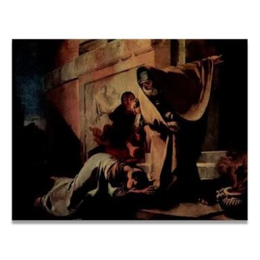 Imagem de Impressão em tela Tiepolo The Repudiation of Hagar Giovanni Battista – Obra-prima rococó barroca, pintura escolar de Veneza, pintura a óleo decorativa para galeria doméstica 60 x 78 cm