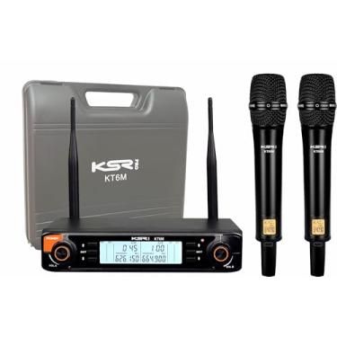 Imagem de Microfone Sem Fio Duplo Profissional Recarregável Ksr KT6m