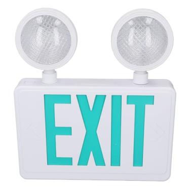 Imagem de Sinal de Saída de LED Com Luzes de Emergência, Bateria Reserva, Instalação Interna Externa, Giratório de 180°, Dupla Face, Invólucro Termoplástico Moldado por Injeção, ângulo de