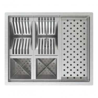 Imagem de Calha Quadrada Cozinha Inox P/Acessórios Luxo