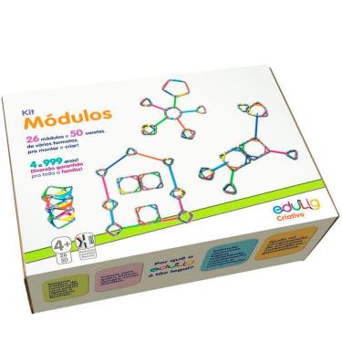 Imagem de Brinquedo Educativo Criativo - 26 Módulos E 50 Varetas